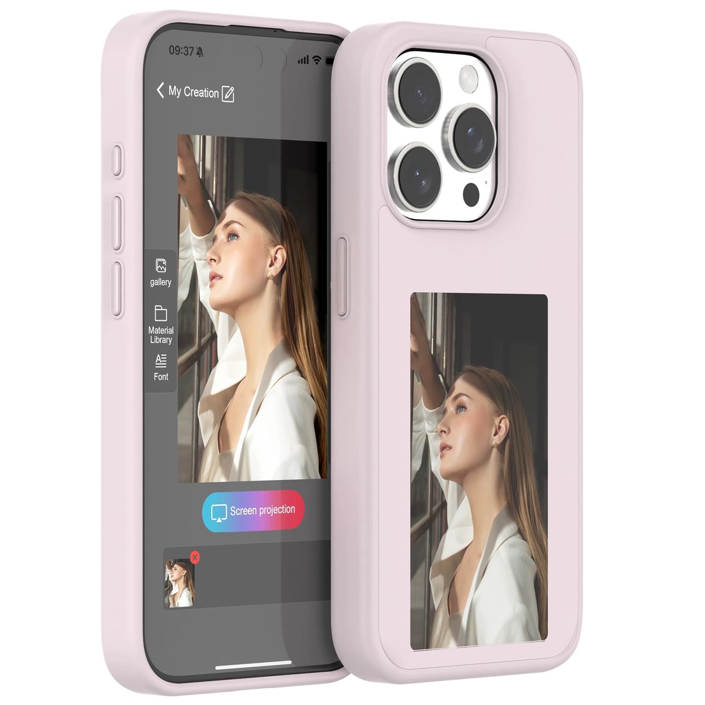 Ink-Show™ phone case with display